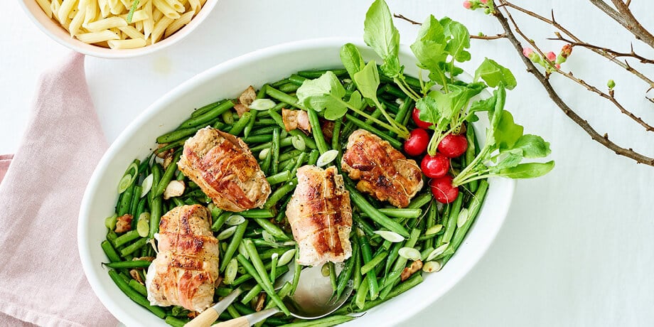 Involtinis de veau à la ricotta et haricots verts