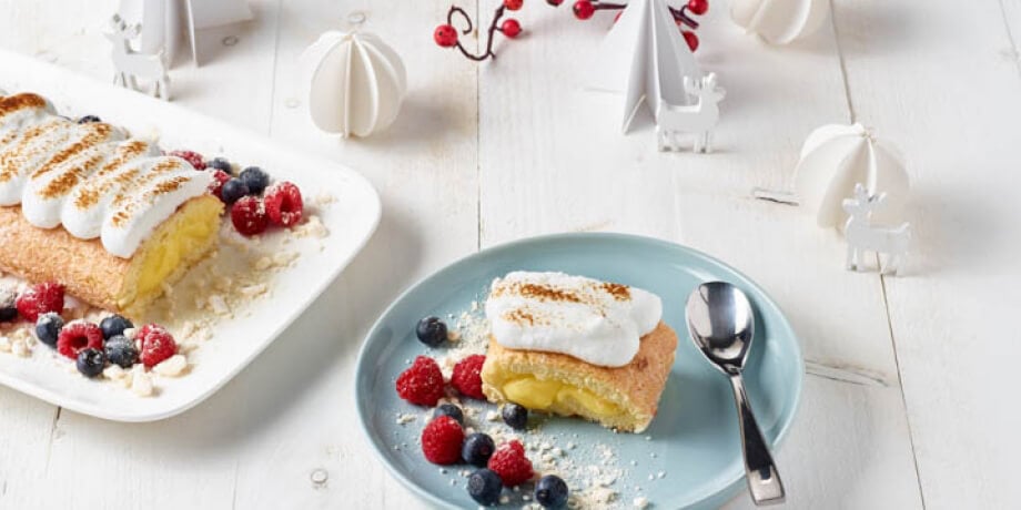Bûche façon tarte au citron meringuée