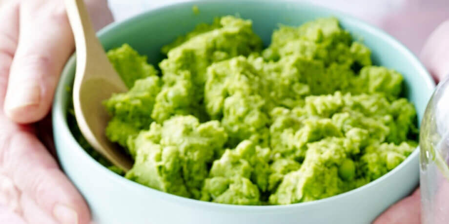Erwtenpuree met wasabi