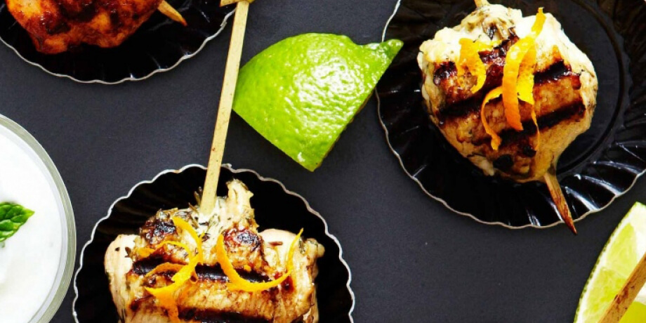 Brochettes de dinde à l’orange