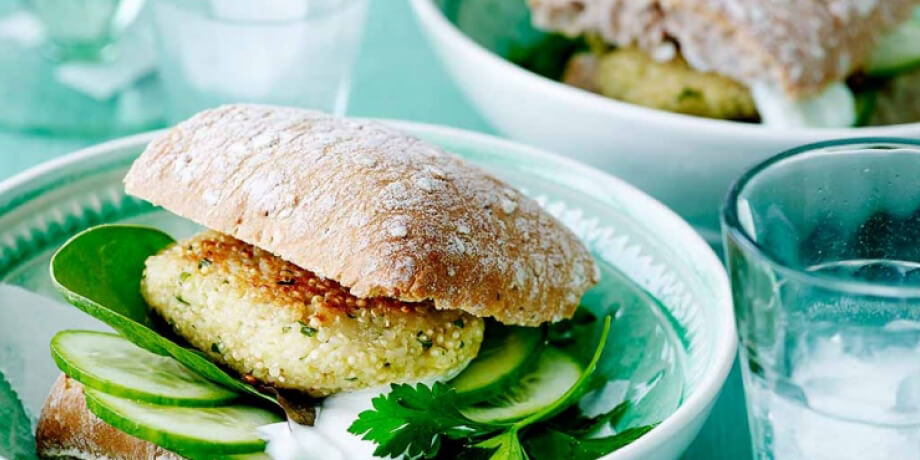 Quinoa-burger met bloemkool