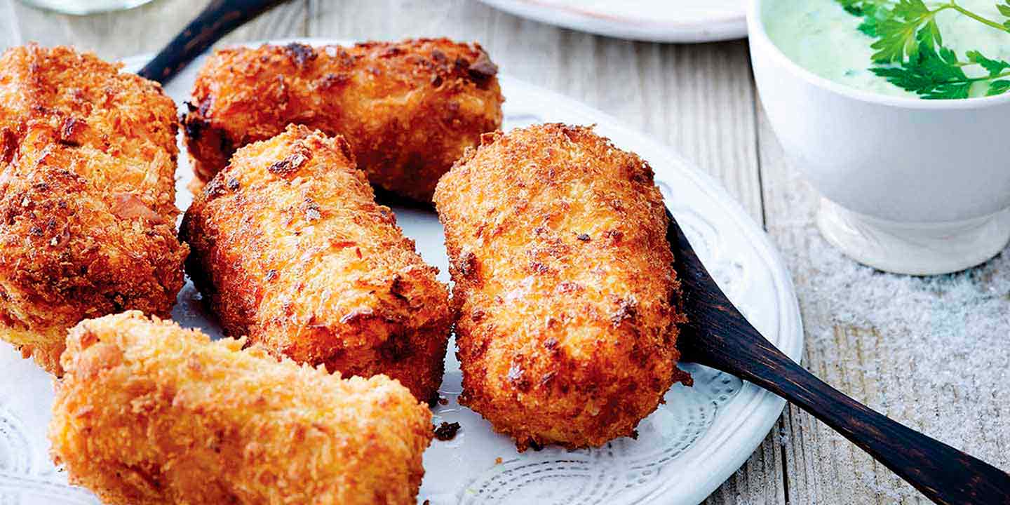 Croquettes de panais à la sauce verte