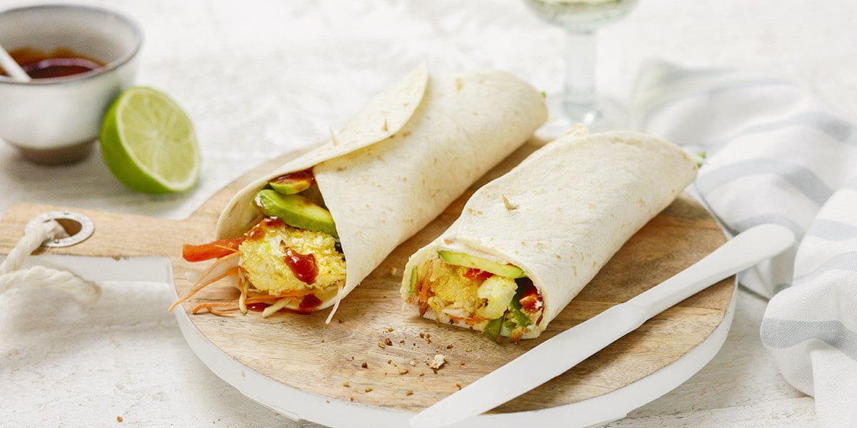 Tacos végétariens, chou-fleur croustillant et salade de chou