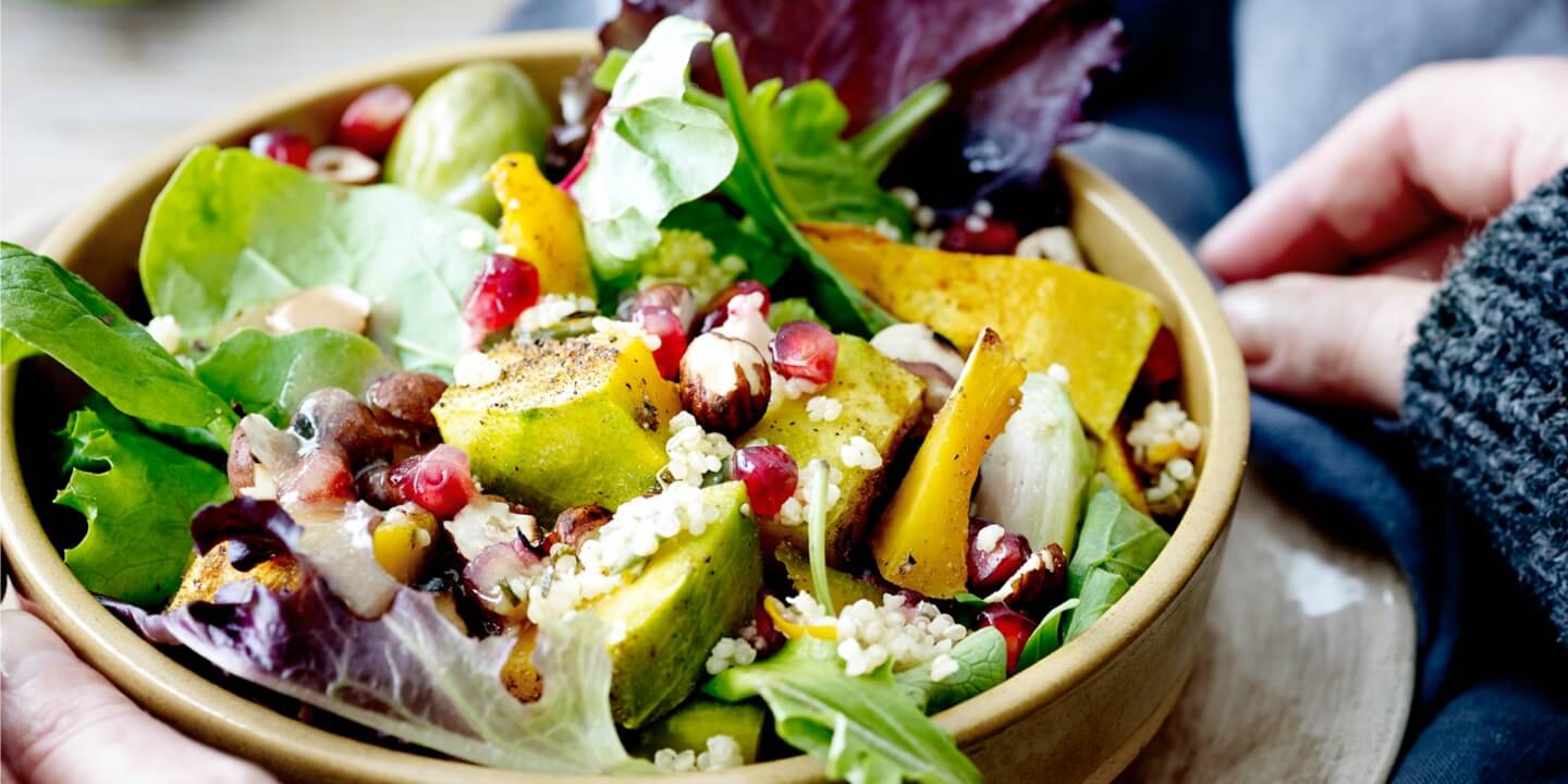 Salade d’automne au potiron grillé